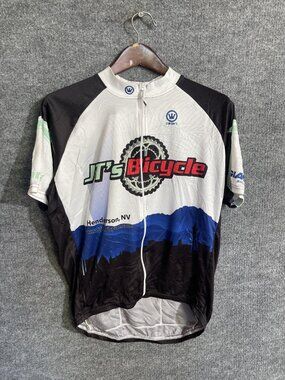 Canari Cycling Jersey Mens Medium Multicolor JTs Bicycle Full Zip Pockets Bike